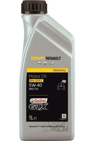 Envío Gratis Castrol GTX RN-SPEC 5w40 RN710 1L, Ref. Renault 77119436891