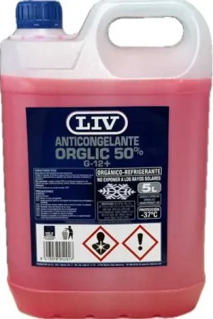 Anticongelante refrigerante Orgánico 50% G12+ ROSA 5L LIV-PT020200230010 Novedad